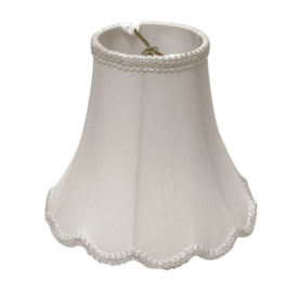 Fancy Oblong Softback Lampshade With Washer Fitter, White Natural Fabric Lampshade For Table Lamps, 9 Top X 18 Bottom X 13 Height