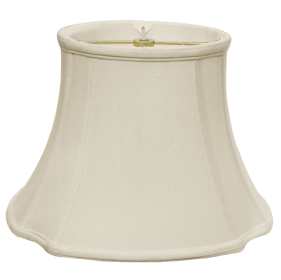 Slant Inverted Corner Oval Softback Lampshade With Washer Fitter, White