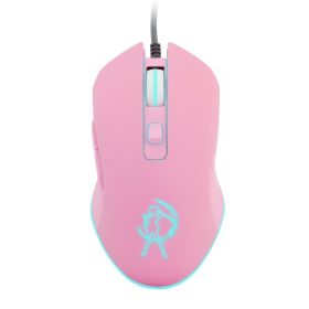 Pink Optical Mouse Sailor Yoon Gaming Computer Wired Mause Mute Pretty Backlit Colorful Mice 3200DPI For Girl Women Gift PC Game (Color: Mouse, Ships From: China)