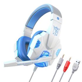 Headset wired laptop special headset gaming gaming headset (Color: White)